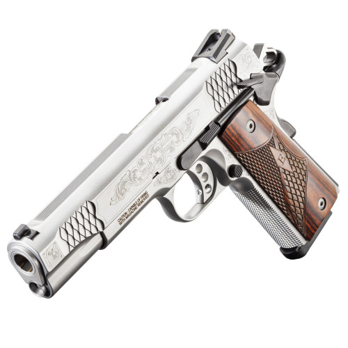 Pistolet Smith et Wesson 1911 E Series gravé calibre 45ACP