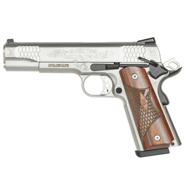 Pistolet Smith et Wesson 1911 E Series gravé calibre 45ACP