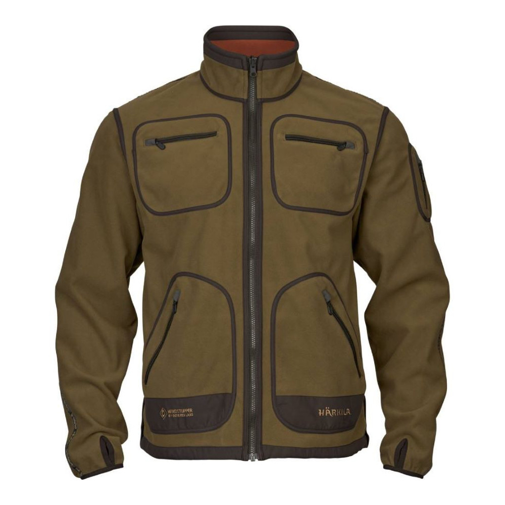 Veste Polaire Kamko Dark olive/Arabian spice reversible Harkila