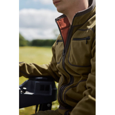 Veste Polaire Kamko Dark olive/Arabian spice reversible Harkila