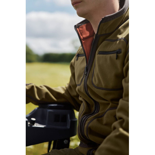 Veste Polaire Kamko Dark olive/Arabian spice reversible Harkila