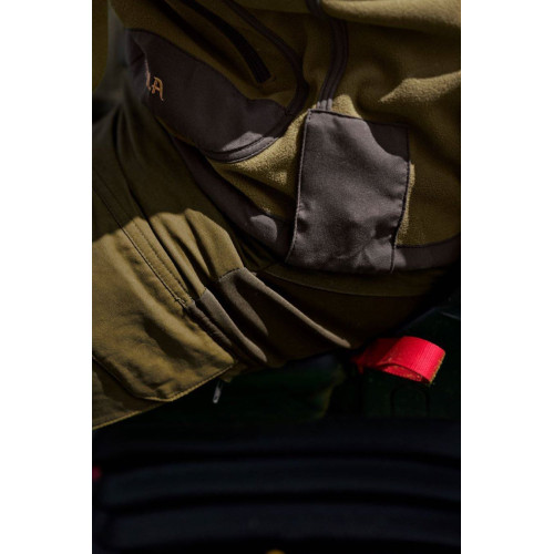 Veste Polaire Kamko Dark olive/Arabian spice reversible Harkila