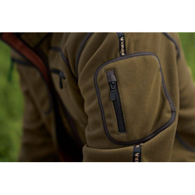 Veste Polaire Kamko Dark olive/Arabian spice reversible Harkila