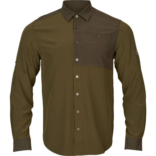 Chemise Logmar Lightweight L/S Dark olive/Willow green
