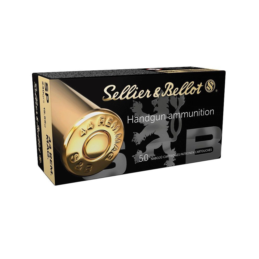 Cartouches cal.44 rem. mag. SP S&B 31140 Bte 50