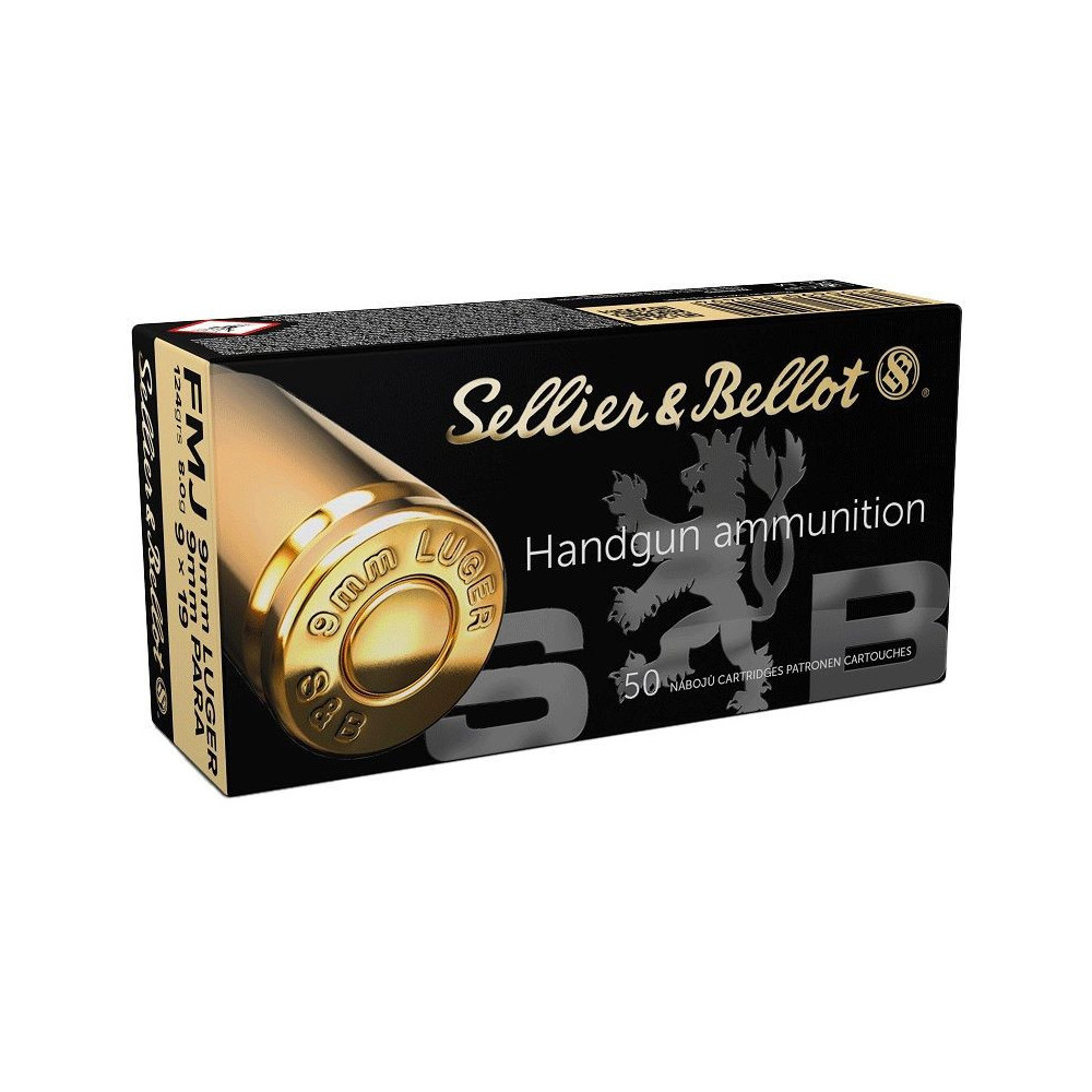 Cartouches S & B 9X19 FMJ 124gr