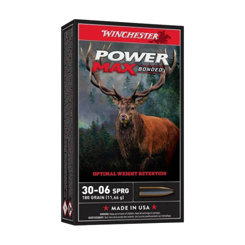 Cartouches Winchester 30-06 Power Max Bonded 180 gains Bte de 20