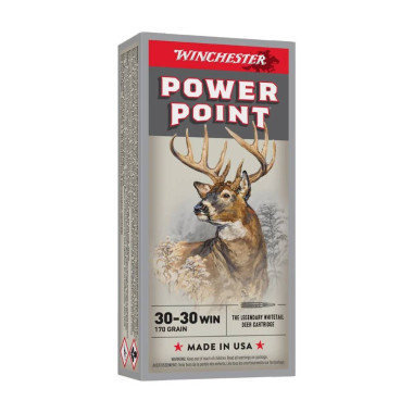 Cartouches Winchester 30-30win Power Point 170 gains Bte de 20