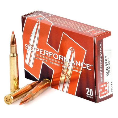 Cartouches Hornady Cal 30-06 SPRG 180gr SST SPF pour la chasse