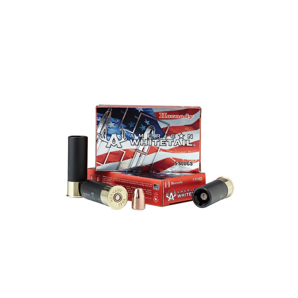 Cartouches Hornady Calibre 12 Slug 325 Grains interlock Boite de 5