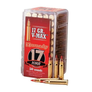 Cartouches Hornady 17HMR 17gr V-Max Bte de 50