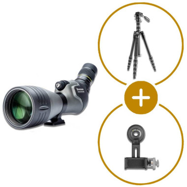 Longue Vue 20-60x82 HD 82A +Treipied+adaptateur Digiscopique