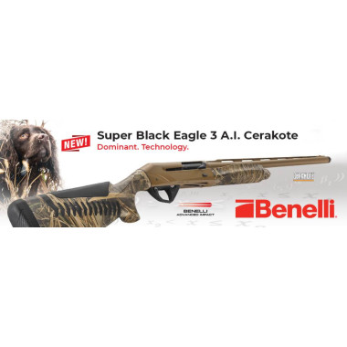 Fusil Benelli Auto SBE 3 A.I.Cerakote FDE Max 7 12/89 Fraise 71 MC Crio Droitier