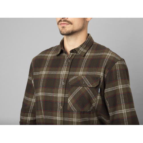 Chemise Glen Flannel Shirt Pine green check Seeland
