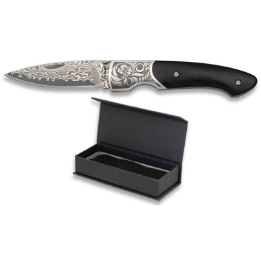 Couteau pliant damassé Albainox.Lame 7.2