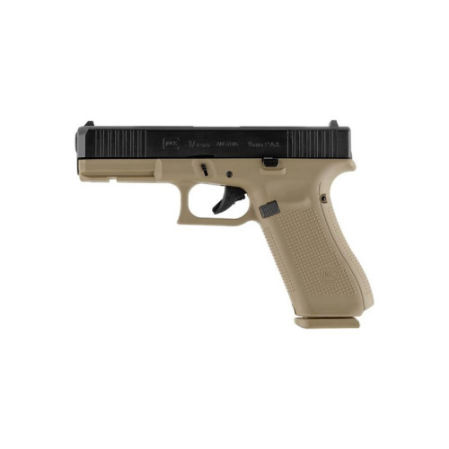 Pistolet Glock 17 Gen5 Coyote Cal. 9mm PAK a blanc