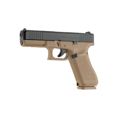 Pistolet Glock 17 Gen5 Coyote Cal. 9mm PAK a blanc
