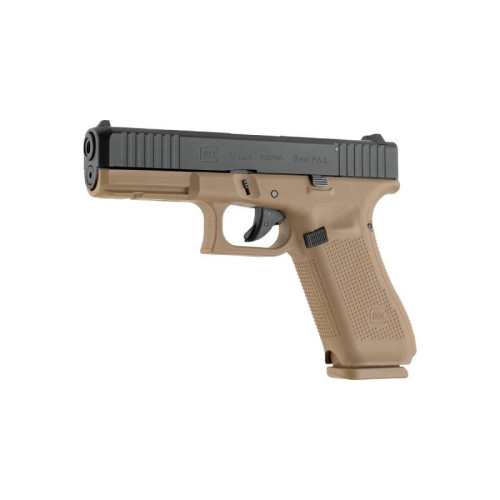 Pistolet Glock 17 Gen5 Coyote Cal. 9mm PAK a blanc