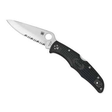 Couteau Spyderco Endura 4 noir Semi Dentée