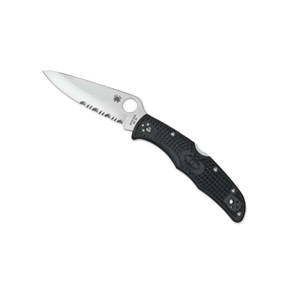 Couteau Spyderco Endura 4 noir Semi Dentée