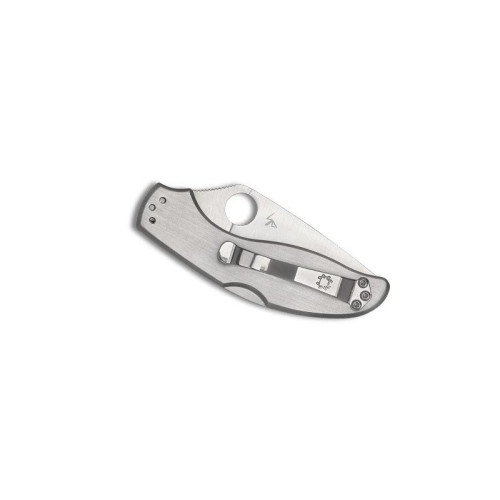 Couteau Spydreco Uptern lame semi-dentée à cran