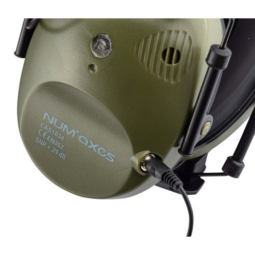 Casque antibruit électronique Vert CAS1034 B NUMAXE